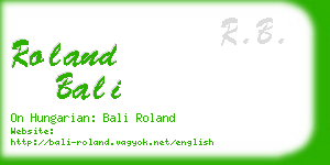 roland bali business card